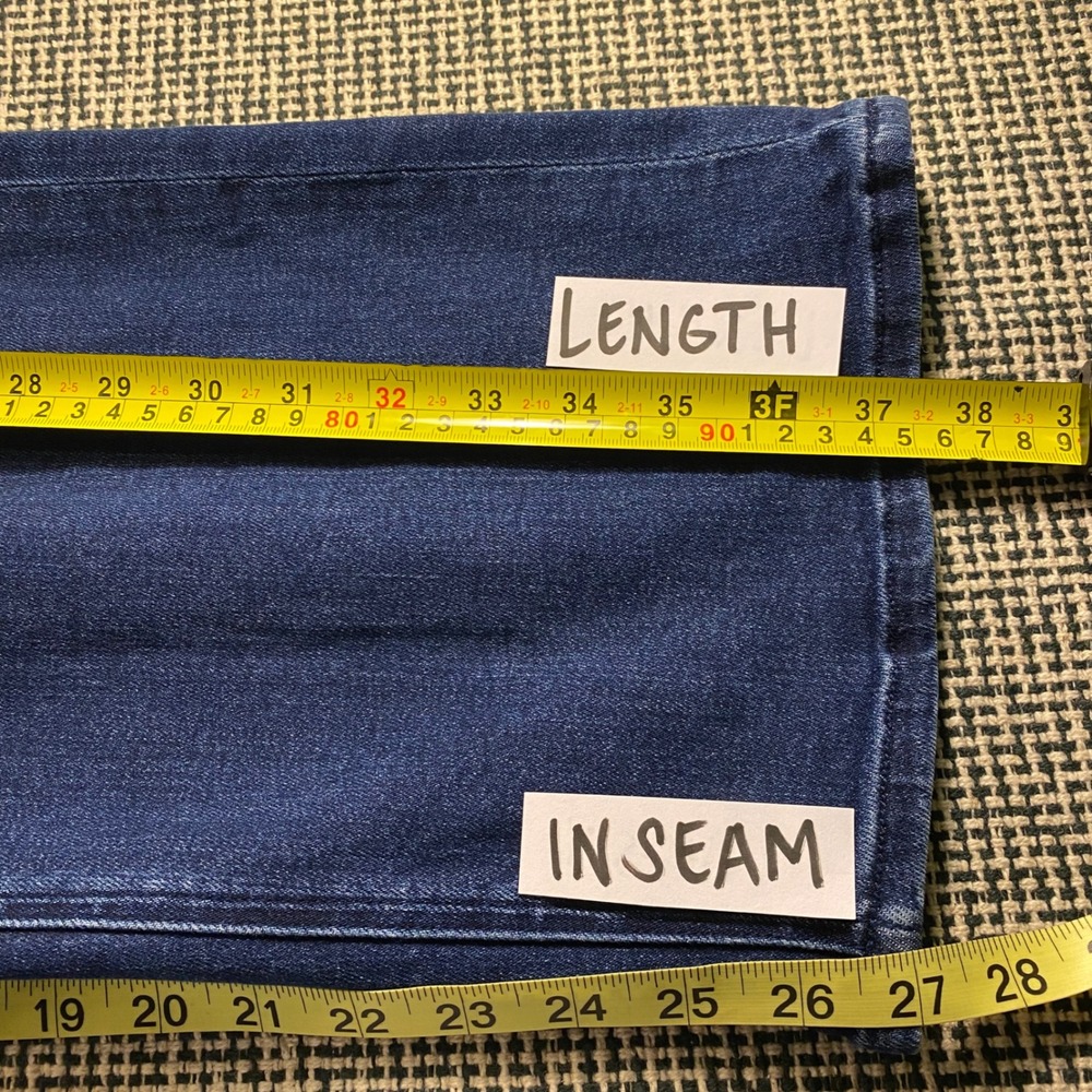 Quince Stretch High Rise patch pocket Y3K Pocket Wide Leg Jeans Dark Wash 31 - Picture 8 of 8